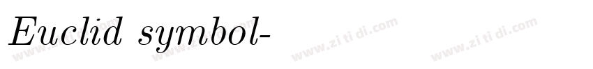 Euclid symbol字体转换